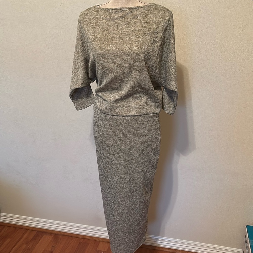 Midi skirt set (silver shimmer)